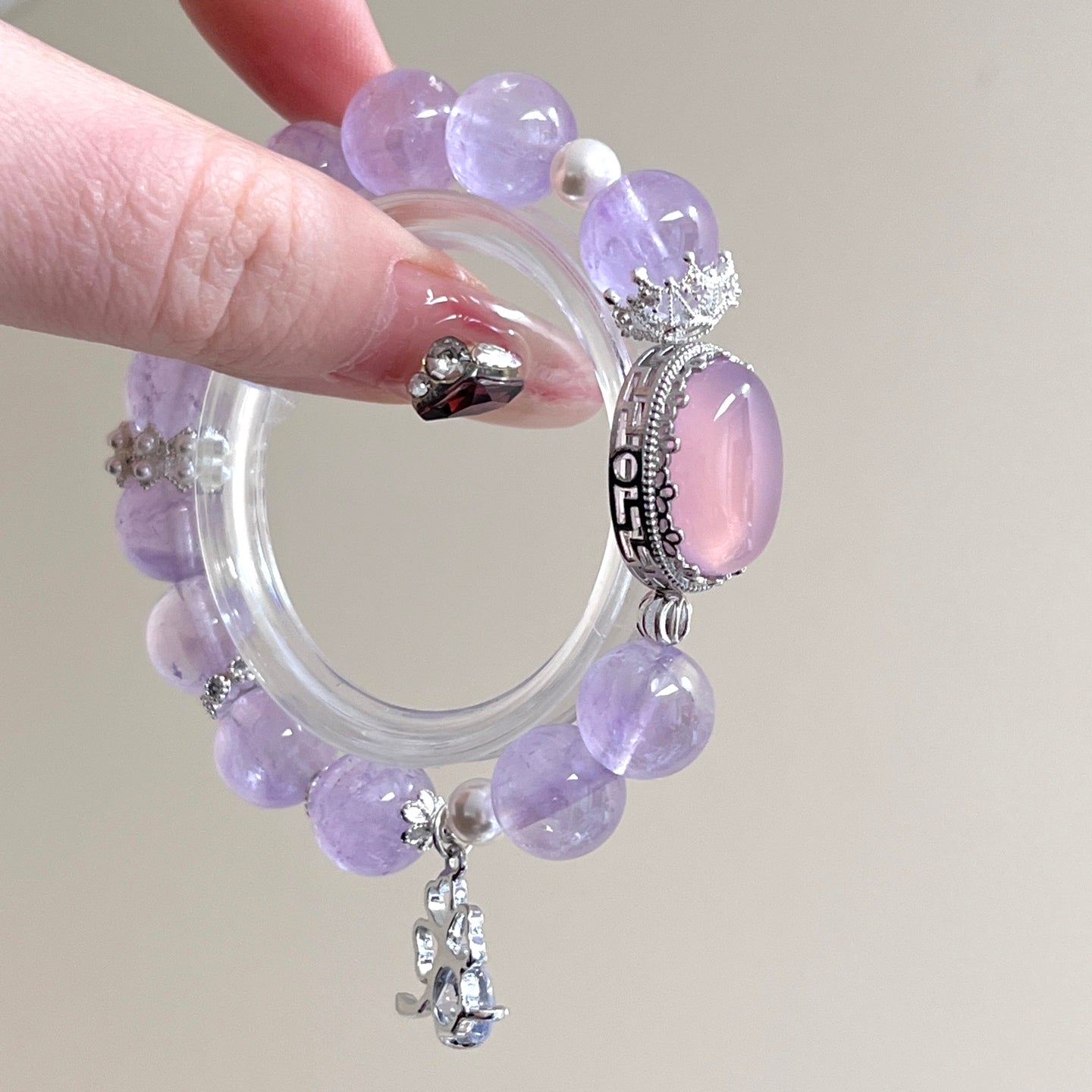 11-12mm Amethyst Crystal Bracelet