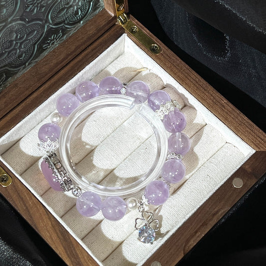 11-12mm Amethyst Crystal Bracelet