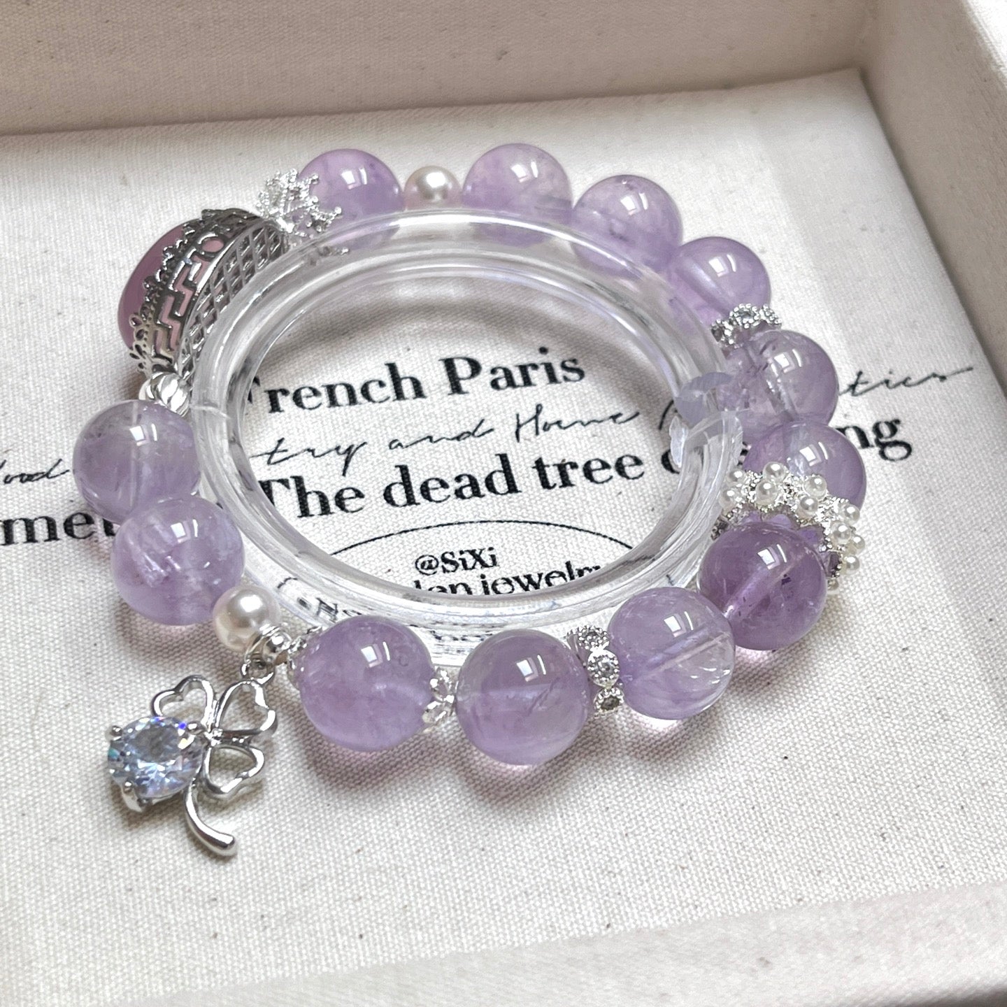 11-12mm Amethyst Crystal Bracelet